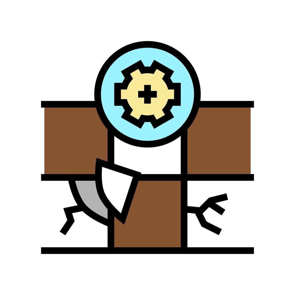 tile repair color icon vector illustration