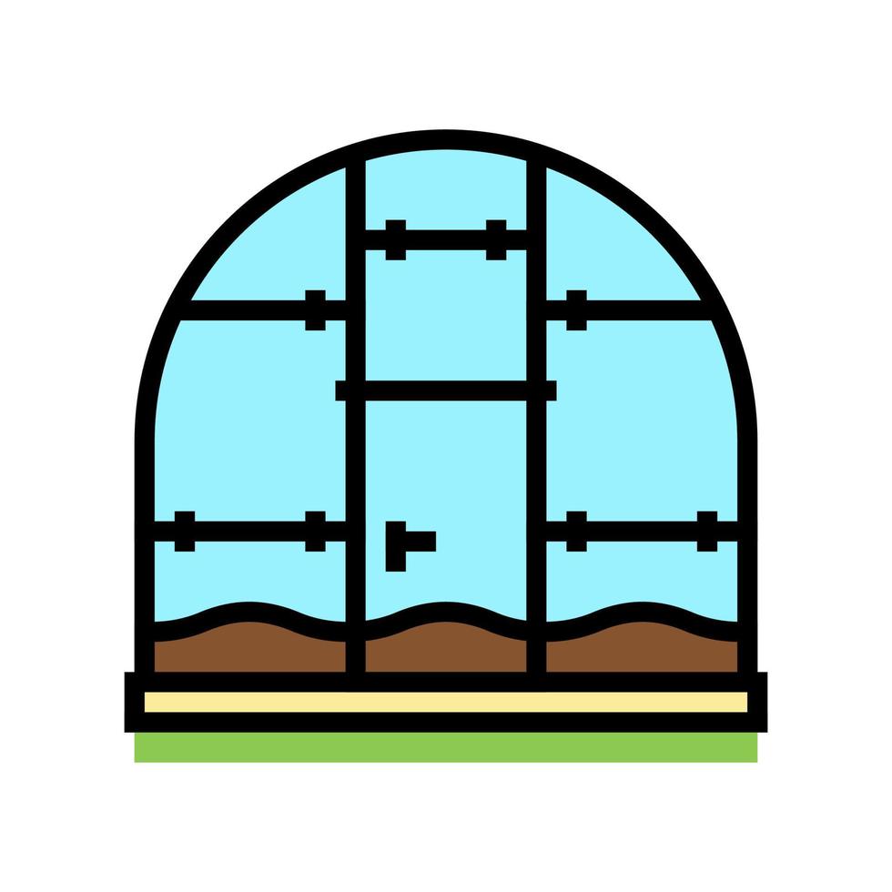 polycarbonate greenhouse color icon vector illustration