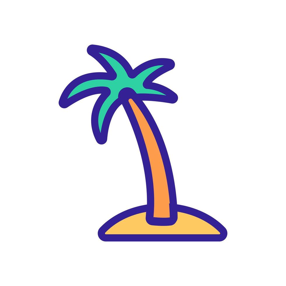 Island icon vector. Isolated contour symbol illustration vector