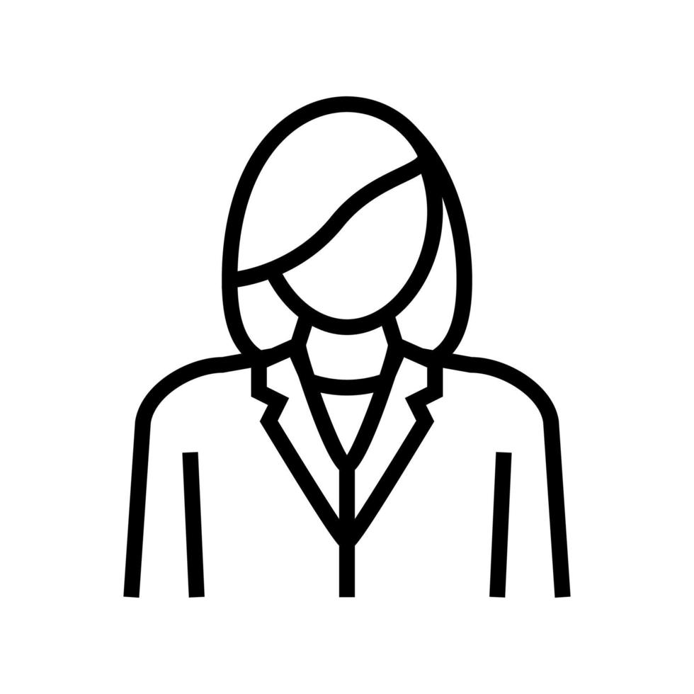teacher woman line icon vector illustration