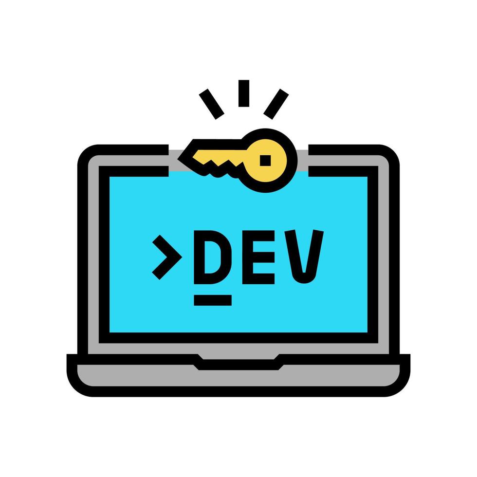 development computer software color icon vector illustration