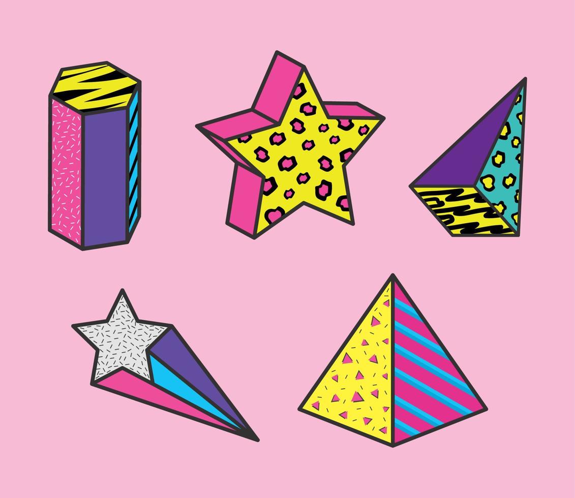 nineties figures designs vector