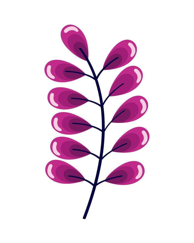 branch stem with leaves vector