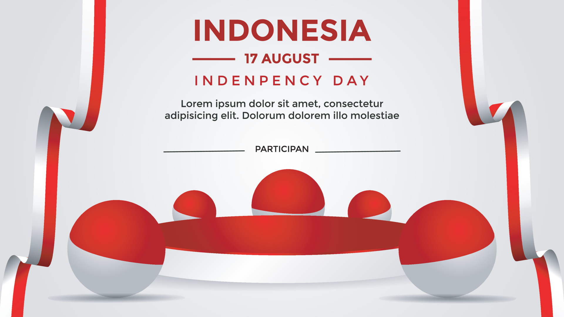 indonesian independence day theme banner template 10349607 Vector Art