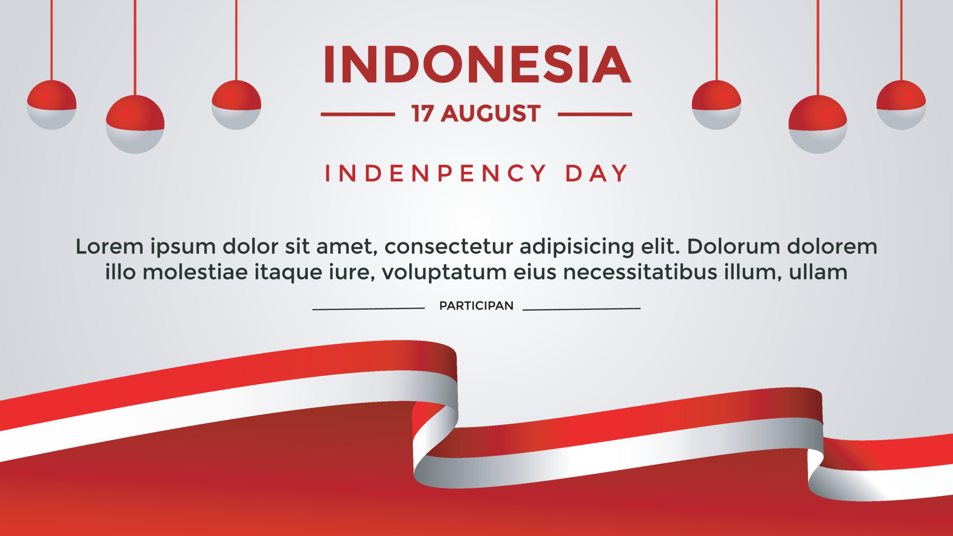 indonesian independence day theme banner template 10349610 Vector Art