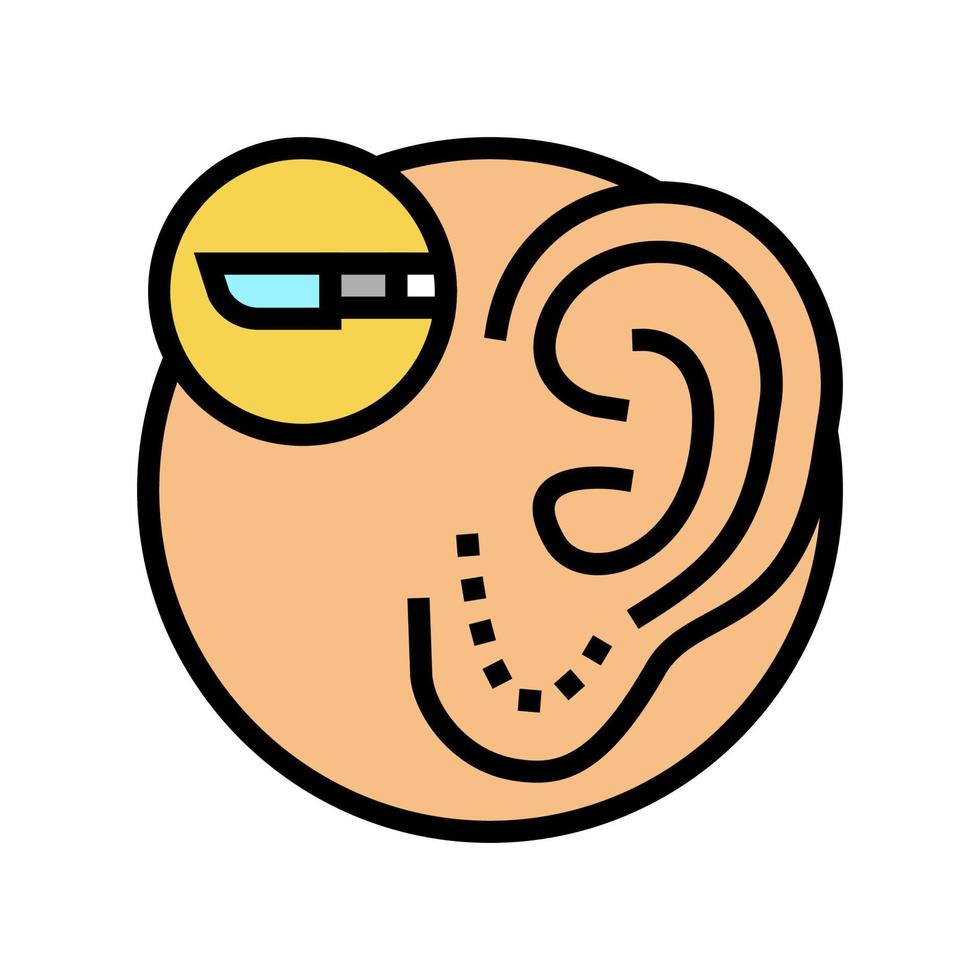 ear surgery color icon vector illustration