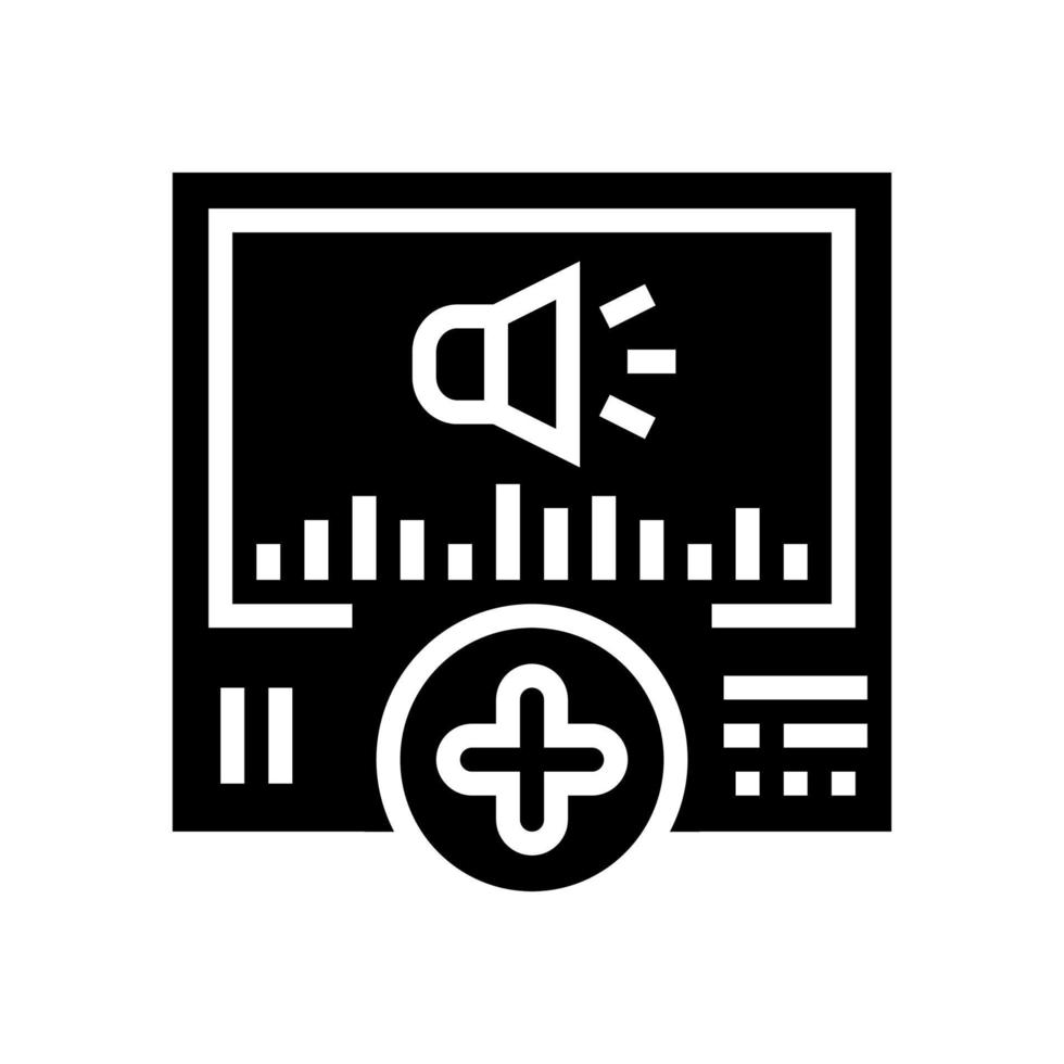 audio message ugc glyph icon vector illustration