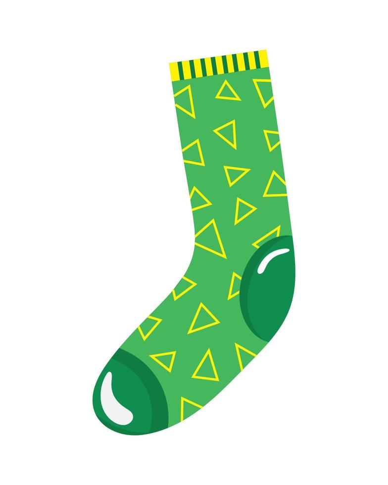 sock green color vector