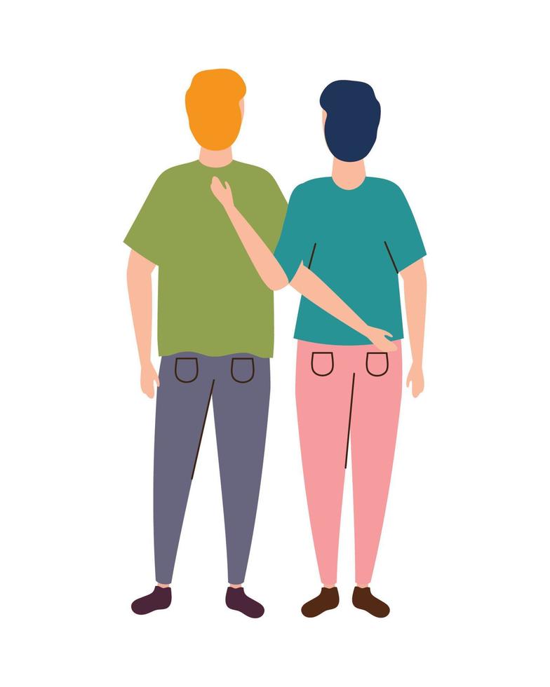 gays lovers couple vector
