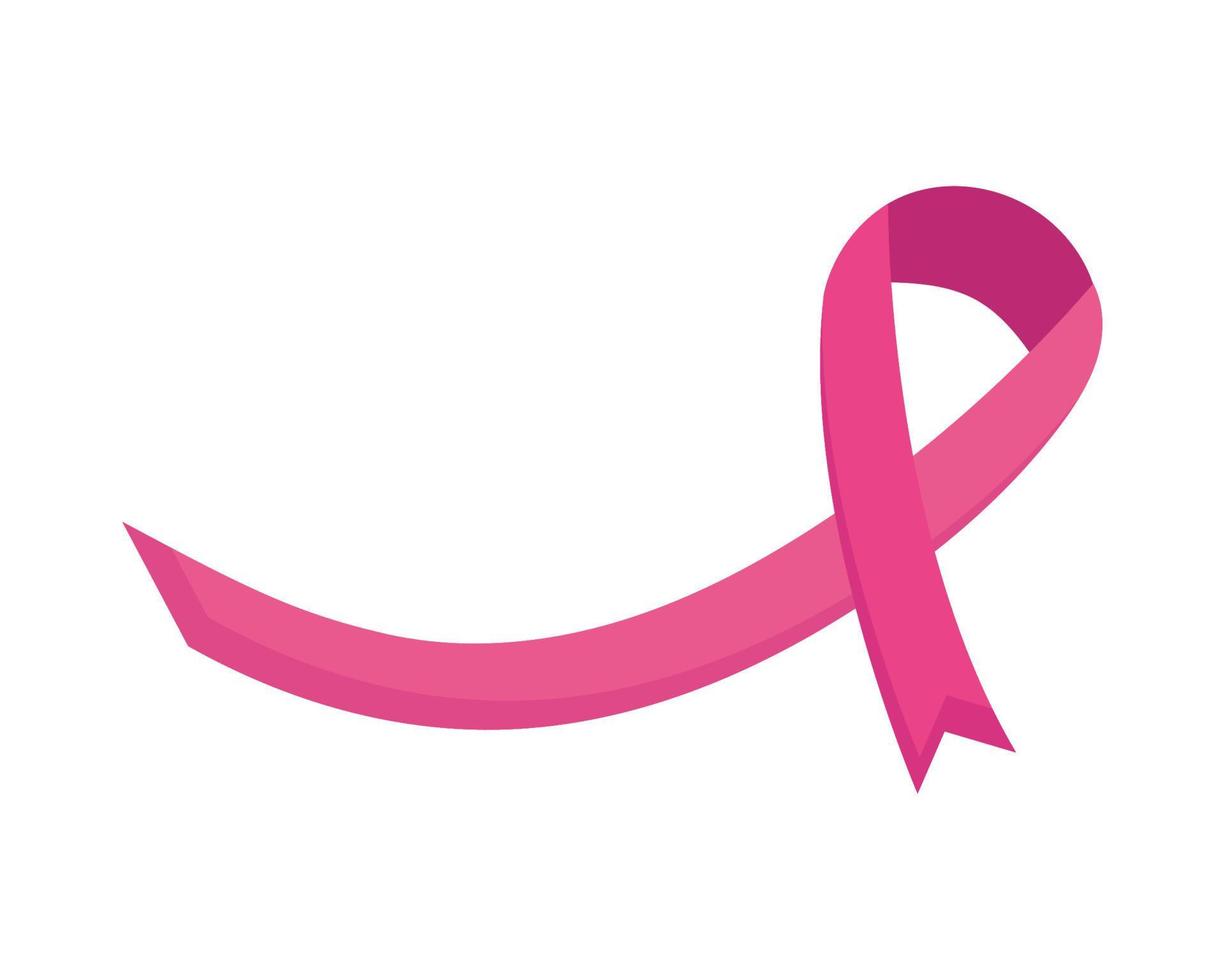 breast cancer ribbon emblem vector