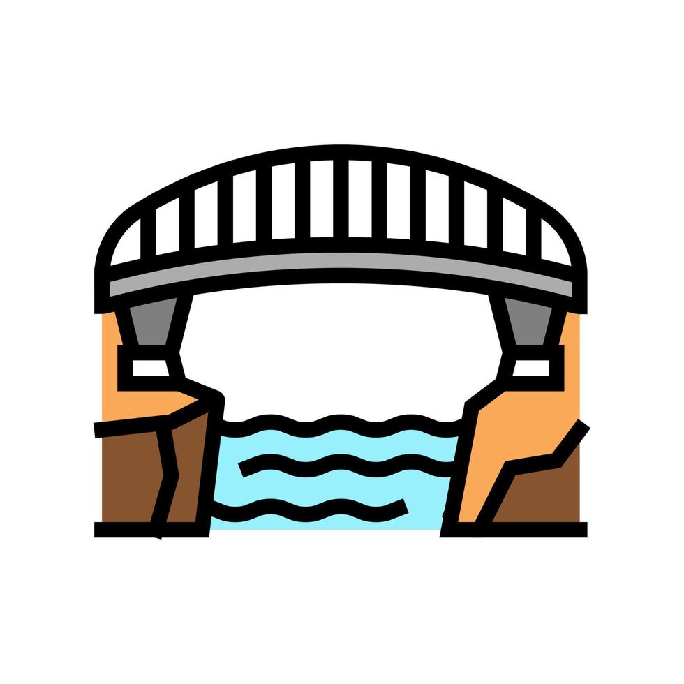 bridge concrete color icon vector illustration