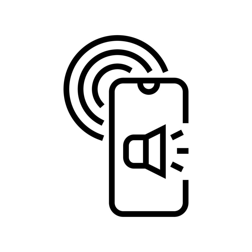 Ilustración de vector de icono de línea de telecomunicaciones celulares