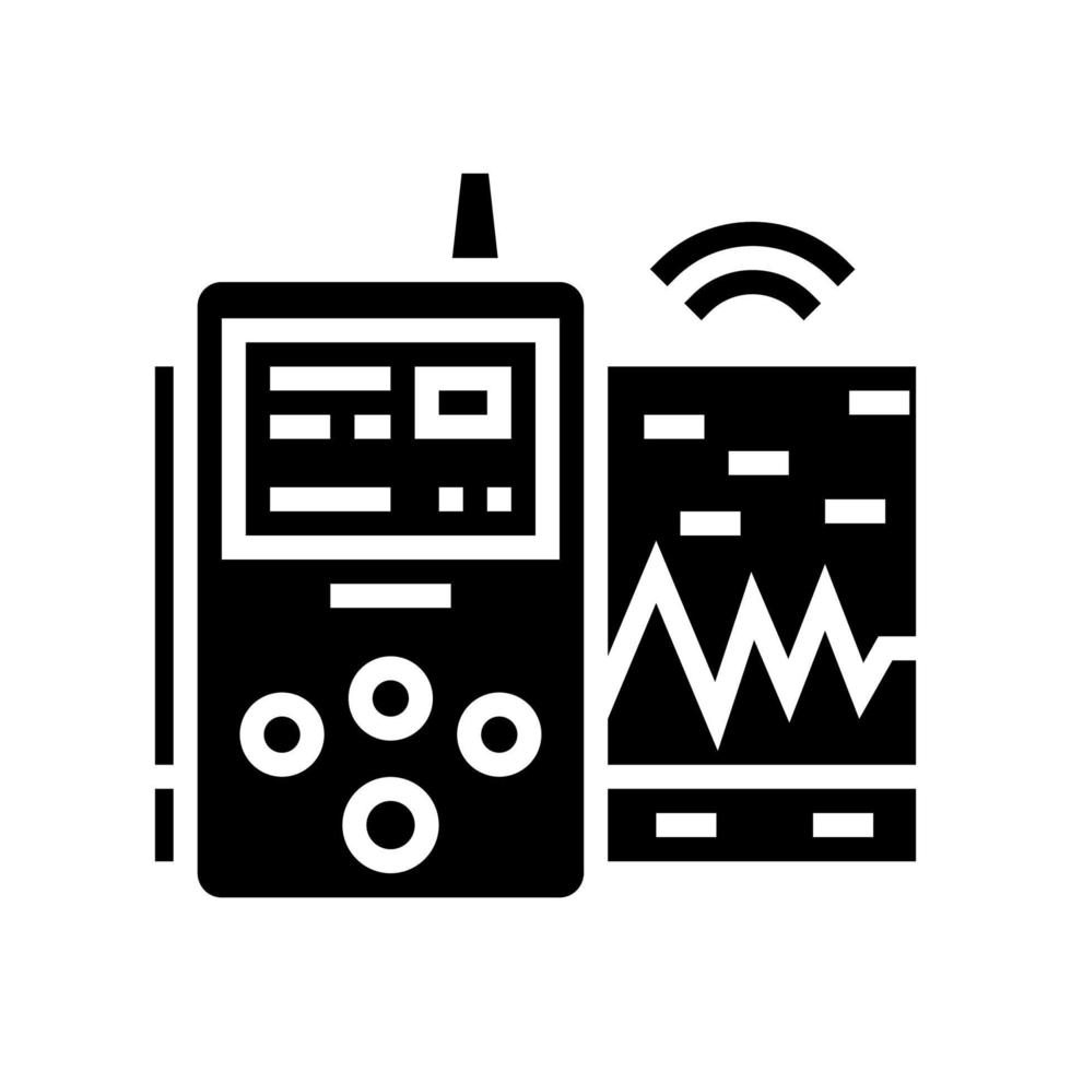 ilustración de vector de icono de glifo de evaluación de vibración