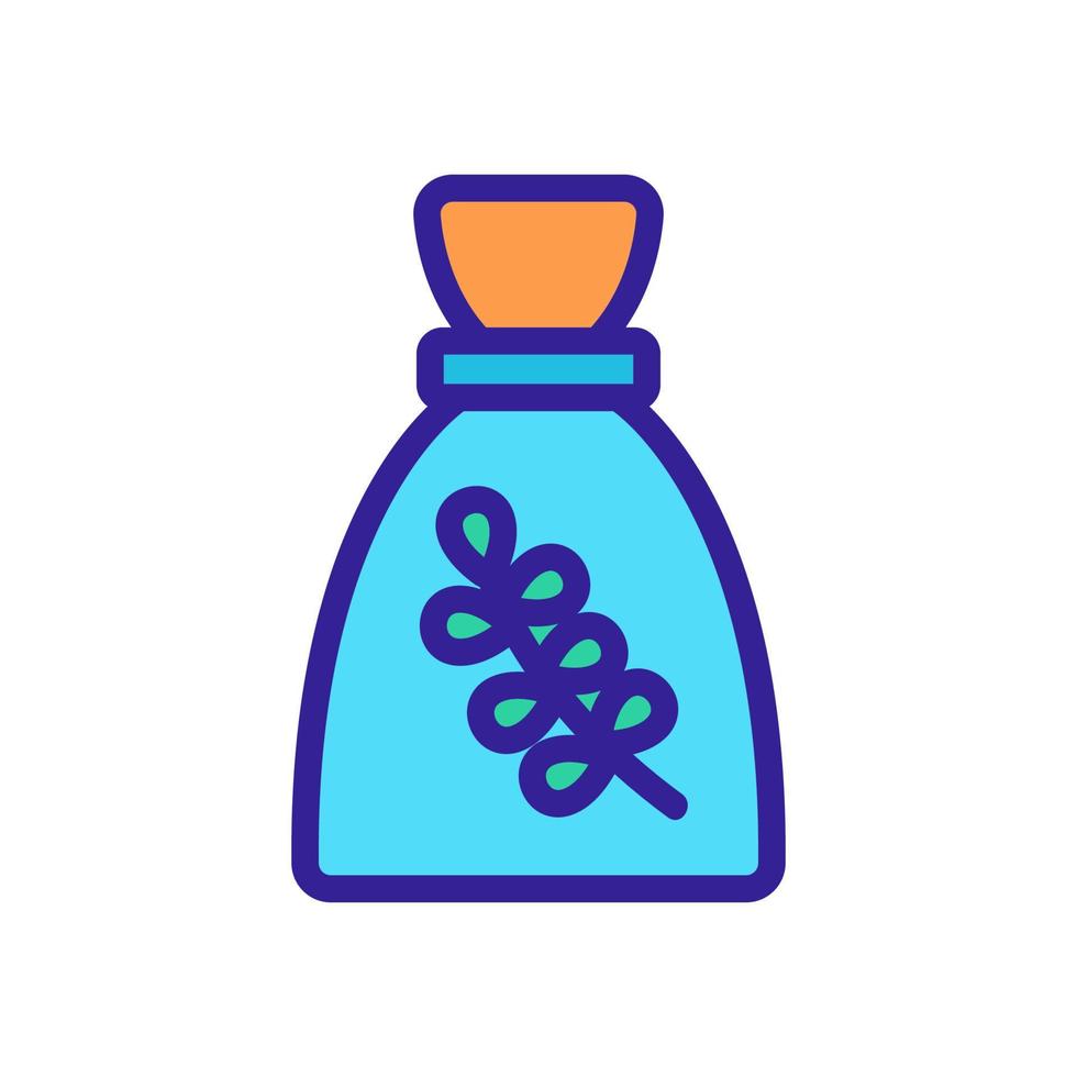 thyme spice in bag icon vector outline illustration