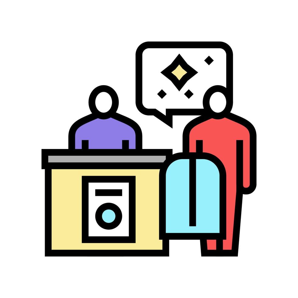 dry cleaning service color icon vector illustration