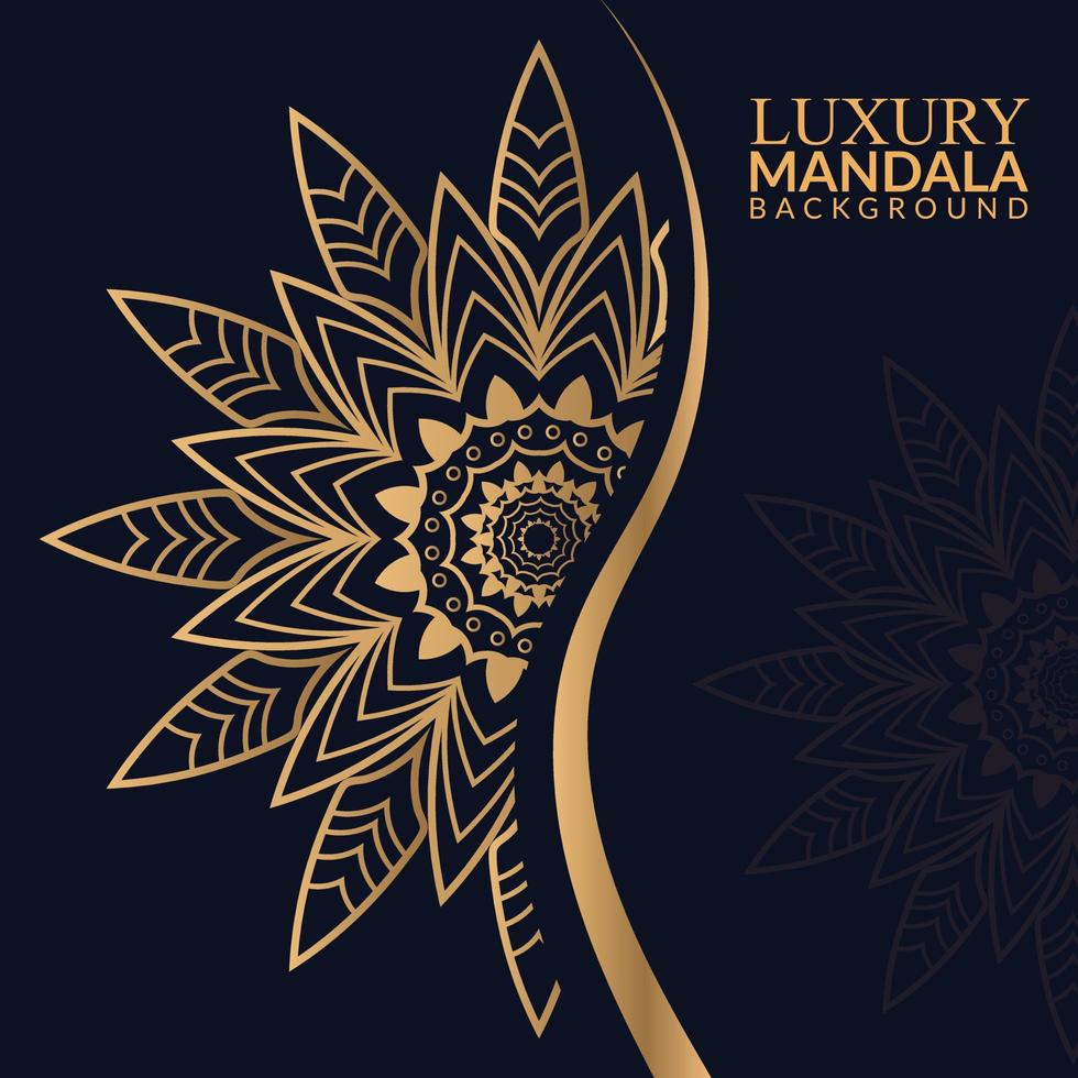 Golden Mandala design vector