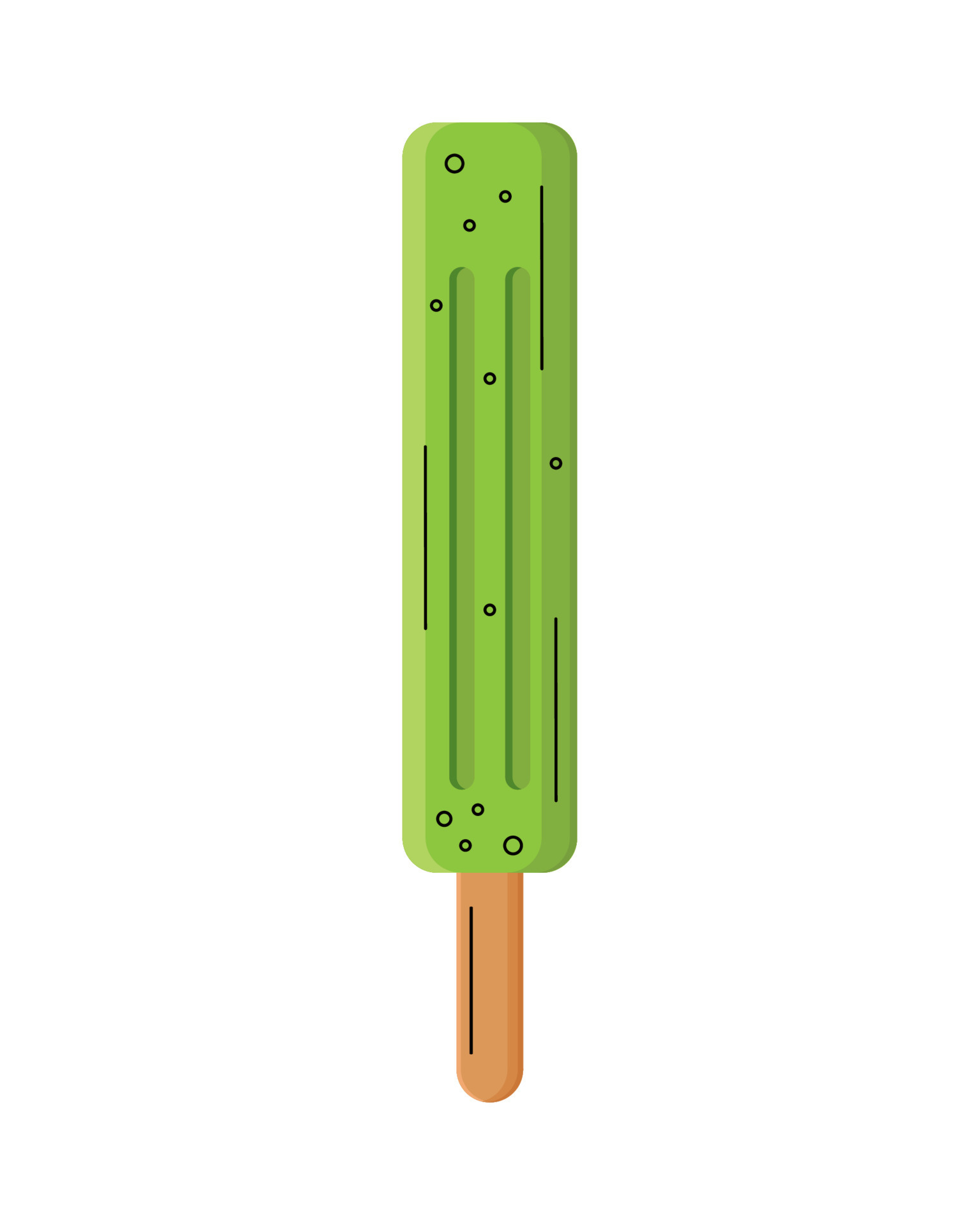 sweet ice cream green 10349977 Vector Art at Vecteezy