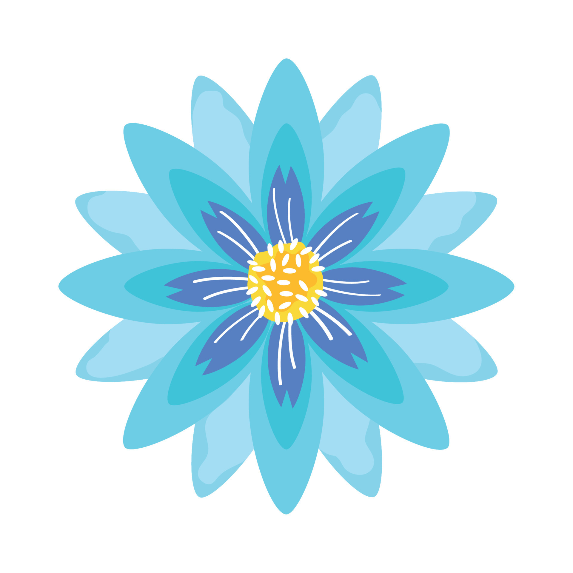 blue flower garden decoration 10349993 Vector Art at Vecteezy