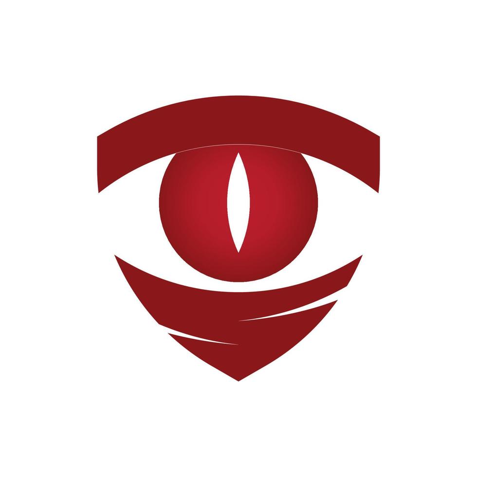 plantilla de vector de logotipo de escudo de ojo de bestia