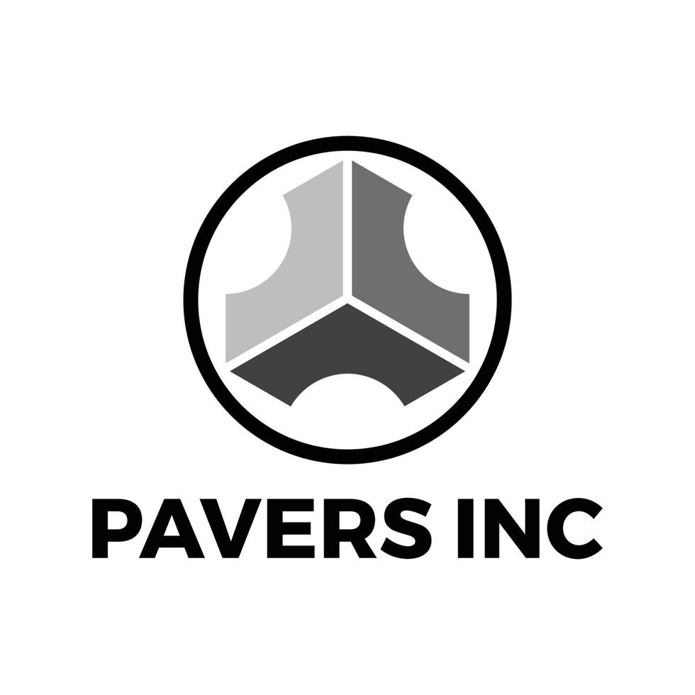 modern paving block logo vector template