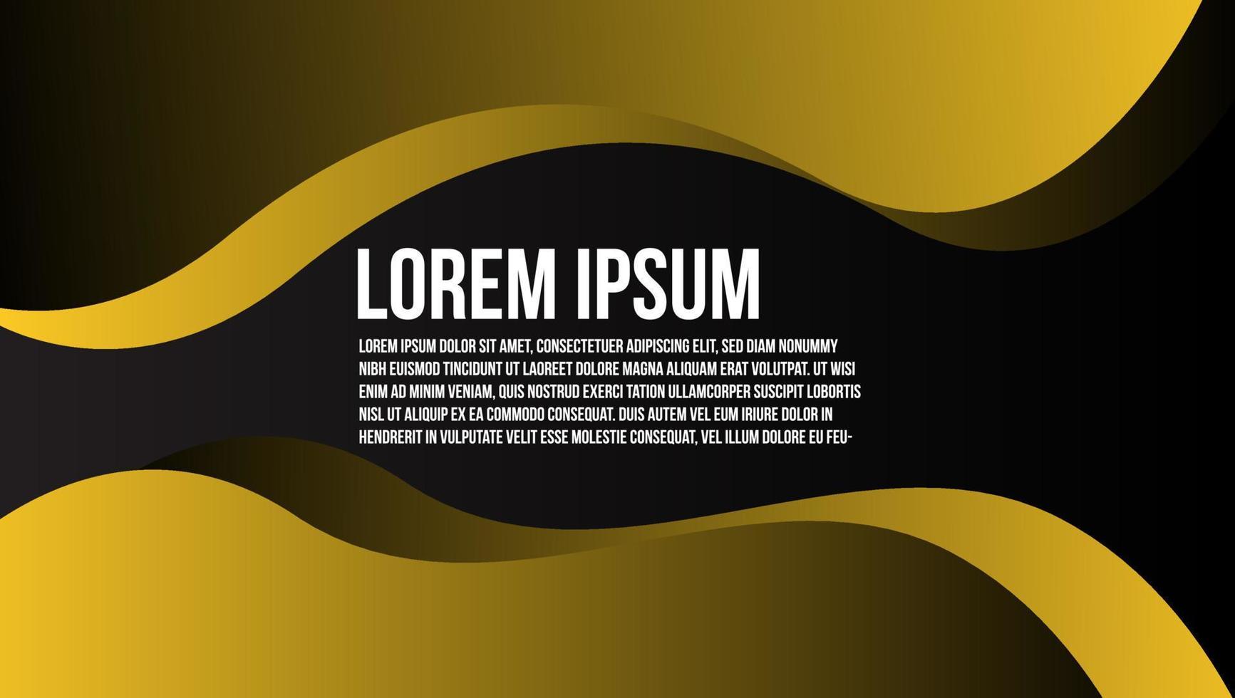 luxury black and gold simple background vector illustration with text