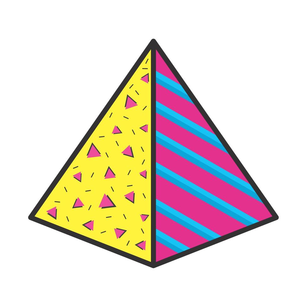nostalgia pyramid figure vector