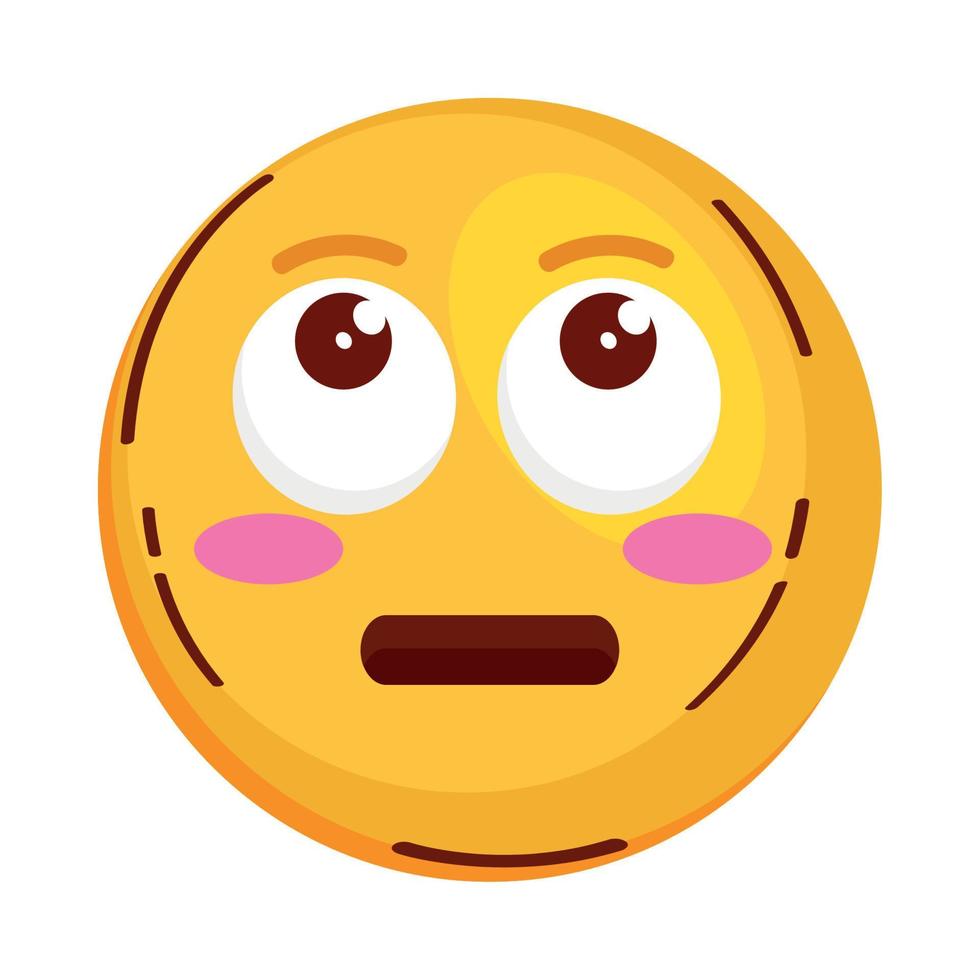 emoji thinking comic character vector