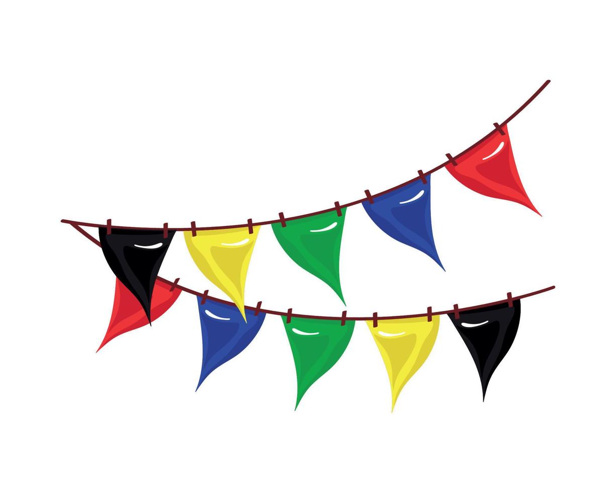 garlands party hanging vector