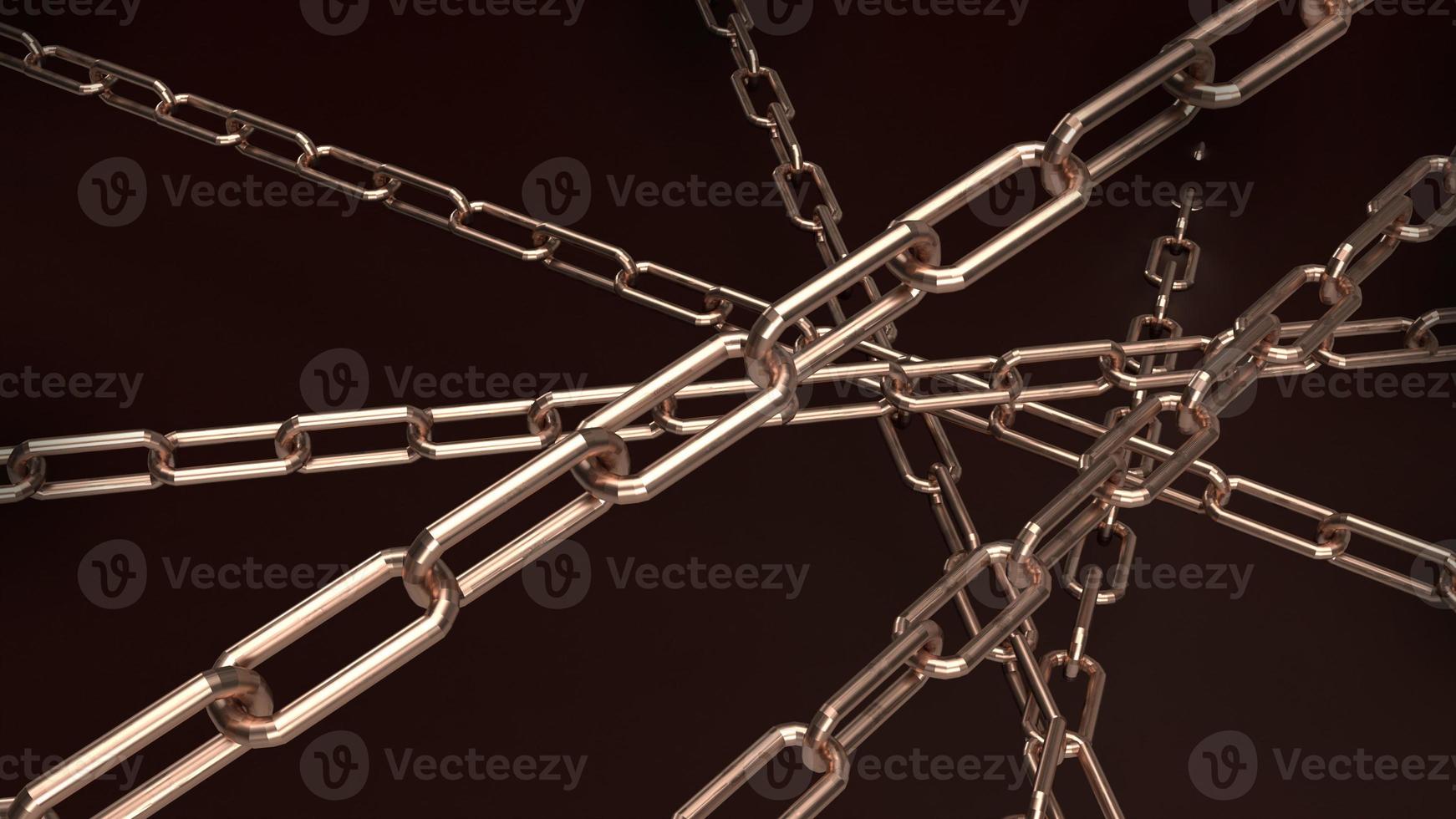 chain on black background for business content 3d rendering photo