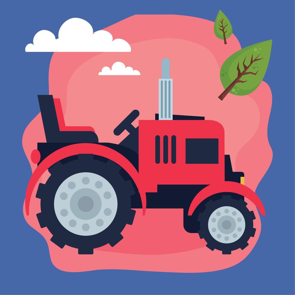 red tractor farming vehicle 10350394 Vector Art at Vecteezy
