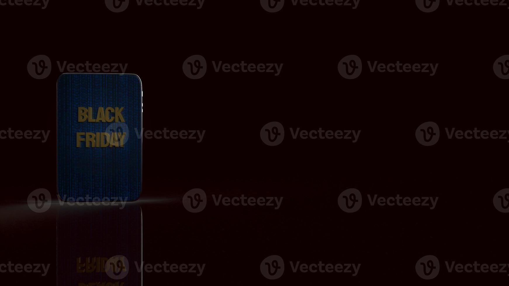 Black Friday text on tablet for holiday shopping  3d rendering. photo