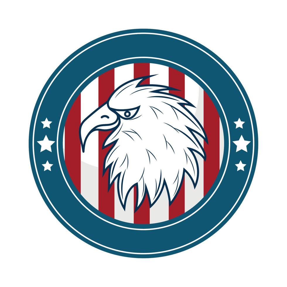 usa eagle in seal vector