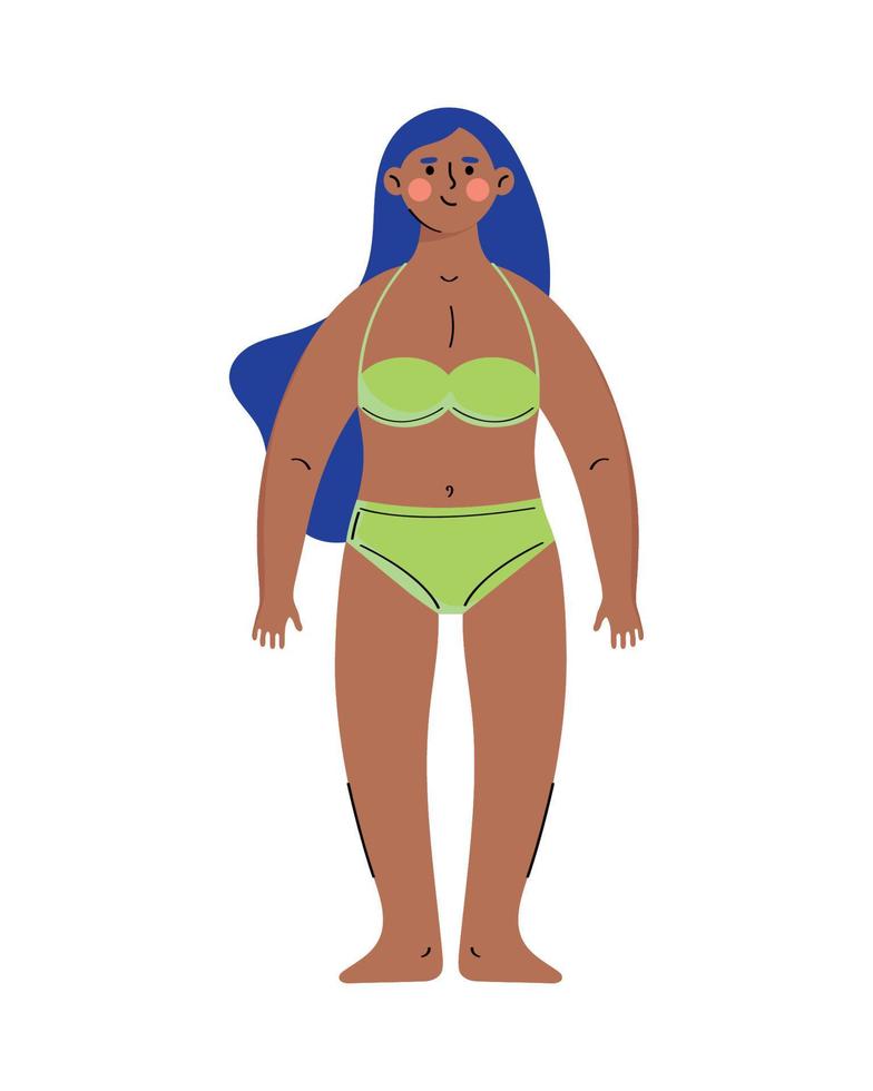 woman standing wearing swimsuit vector