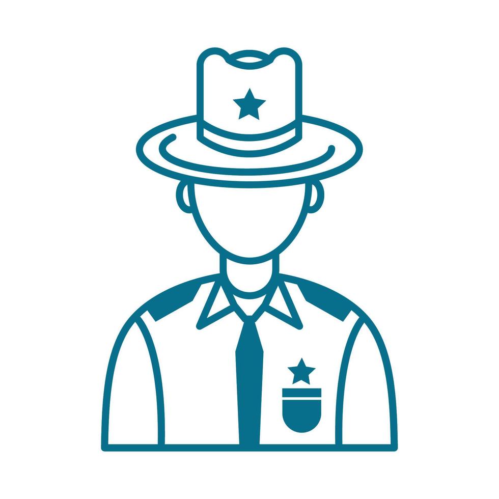 professional cheriff worker vector