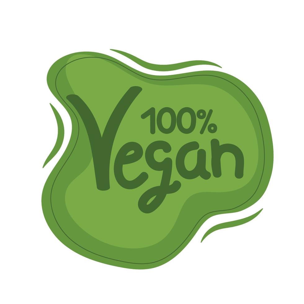 Ícono 100 por ciento vegano vector