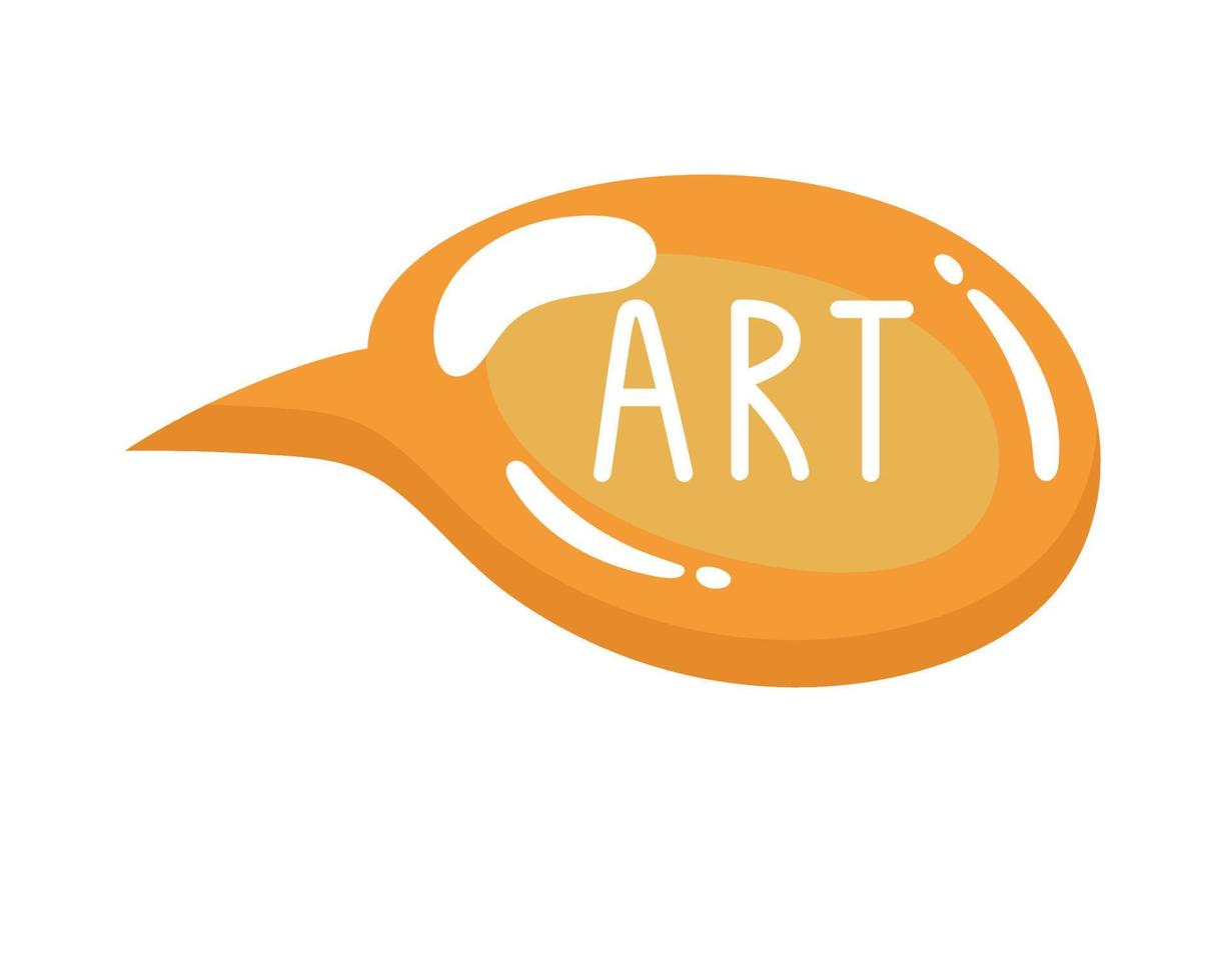 art in speech bubble vector