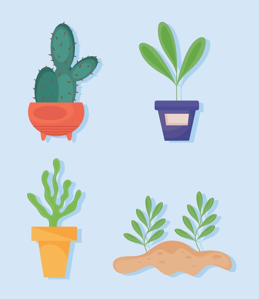 set of plants vector