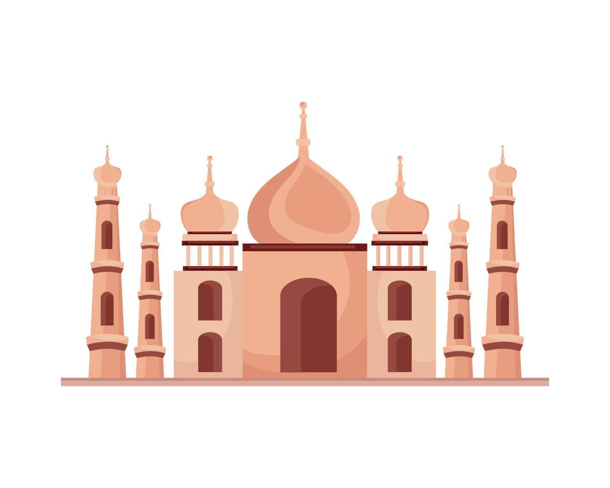 mezquita taj mahal india vector
