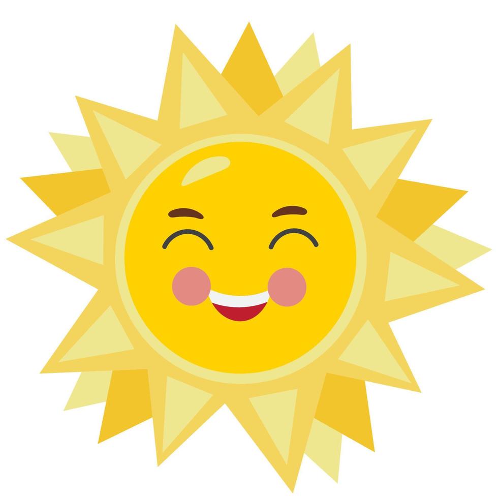 cute sun face vector