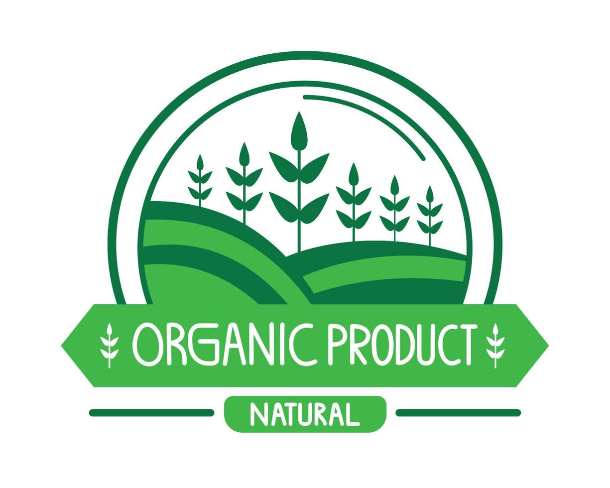 producto orgánico de cultivo vector