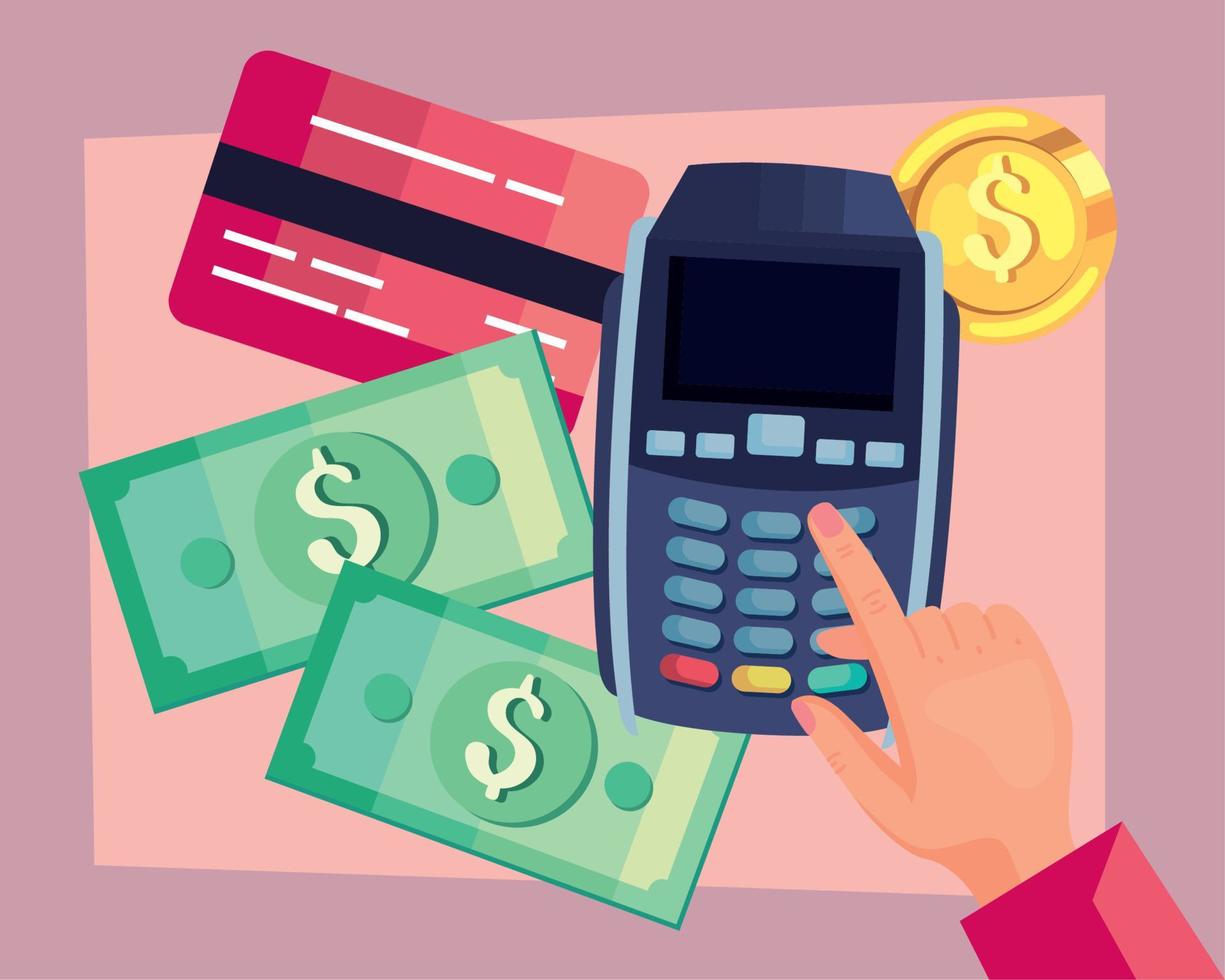 voucher machine with money vector