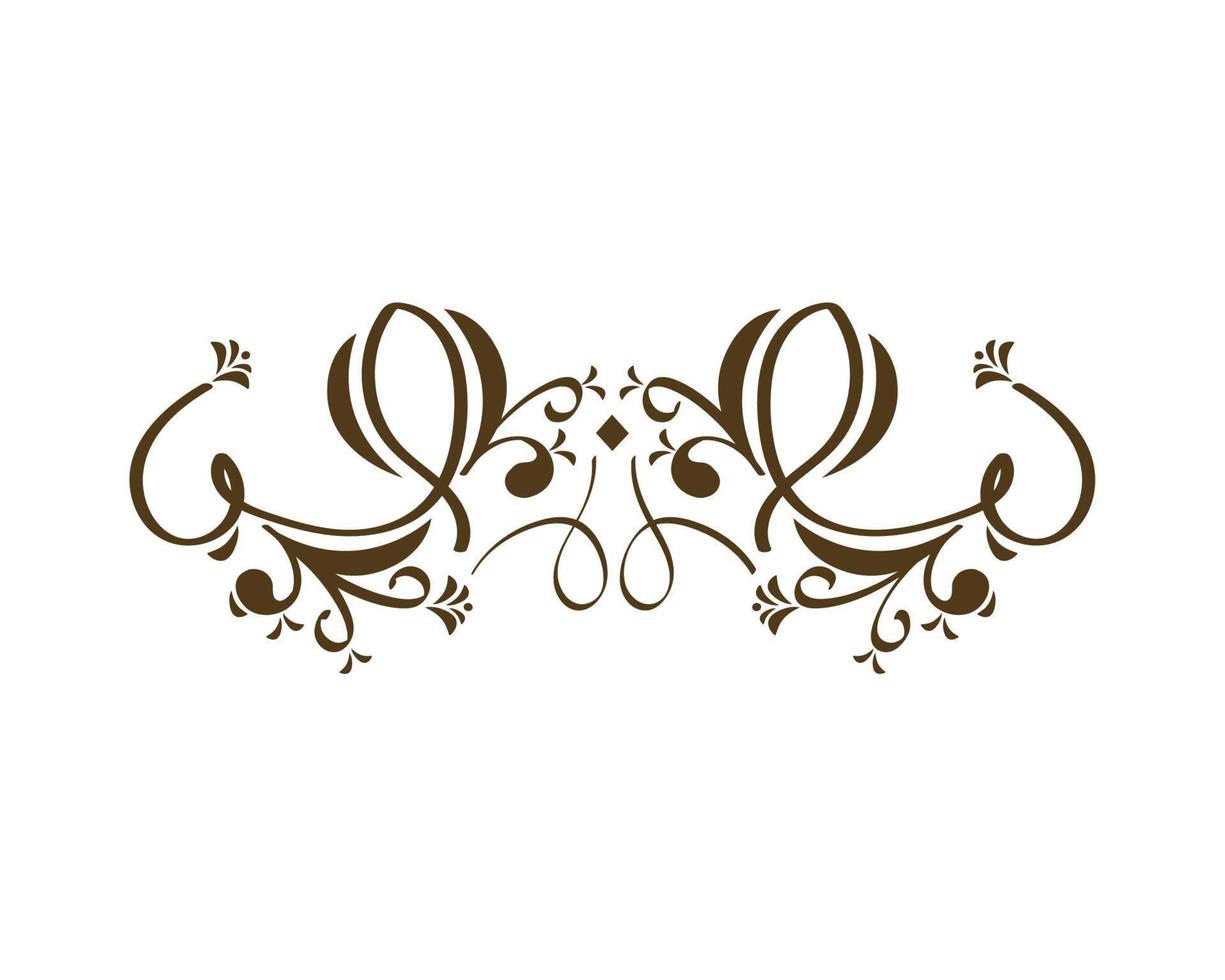 elegant victorian divider vector