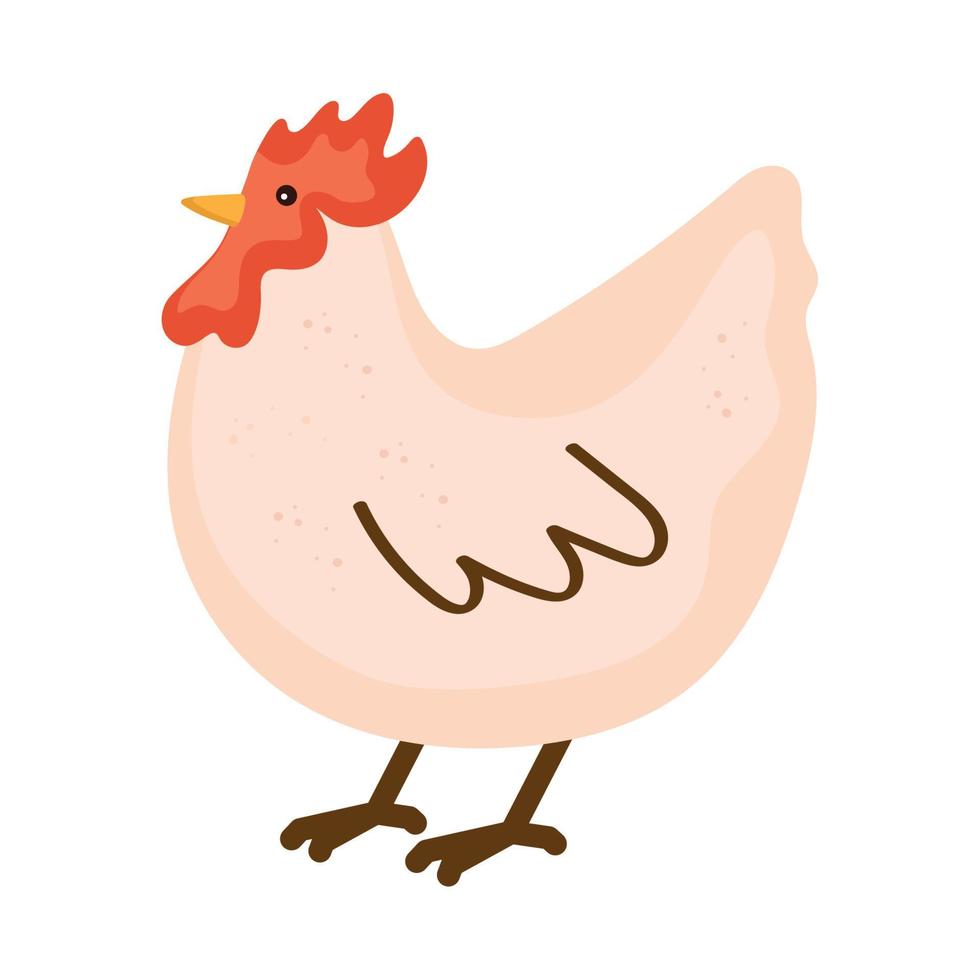 hen farm animal vector