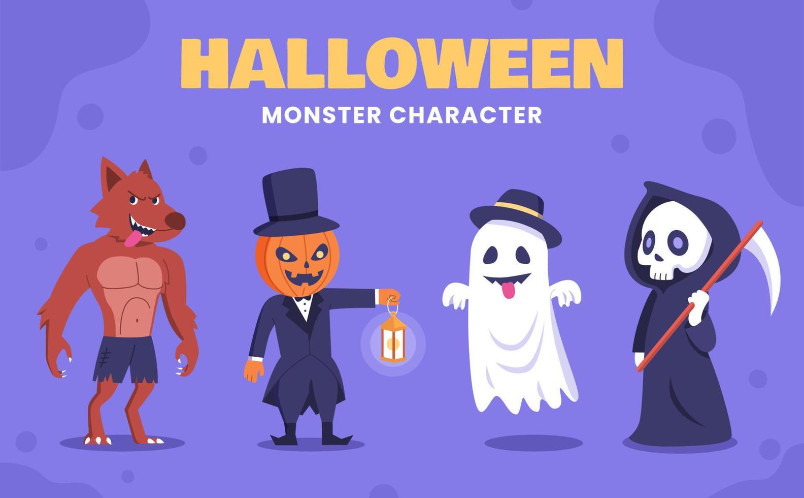 Halloween Monster Character vector