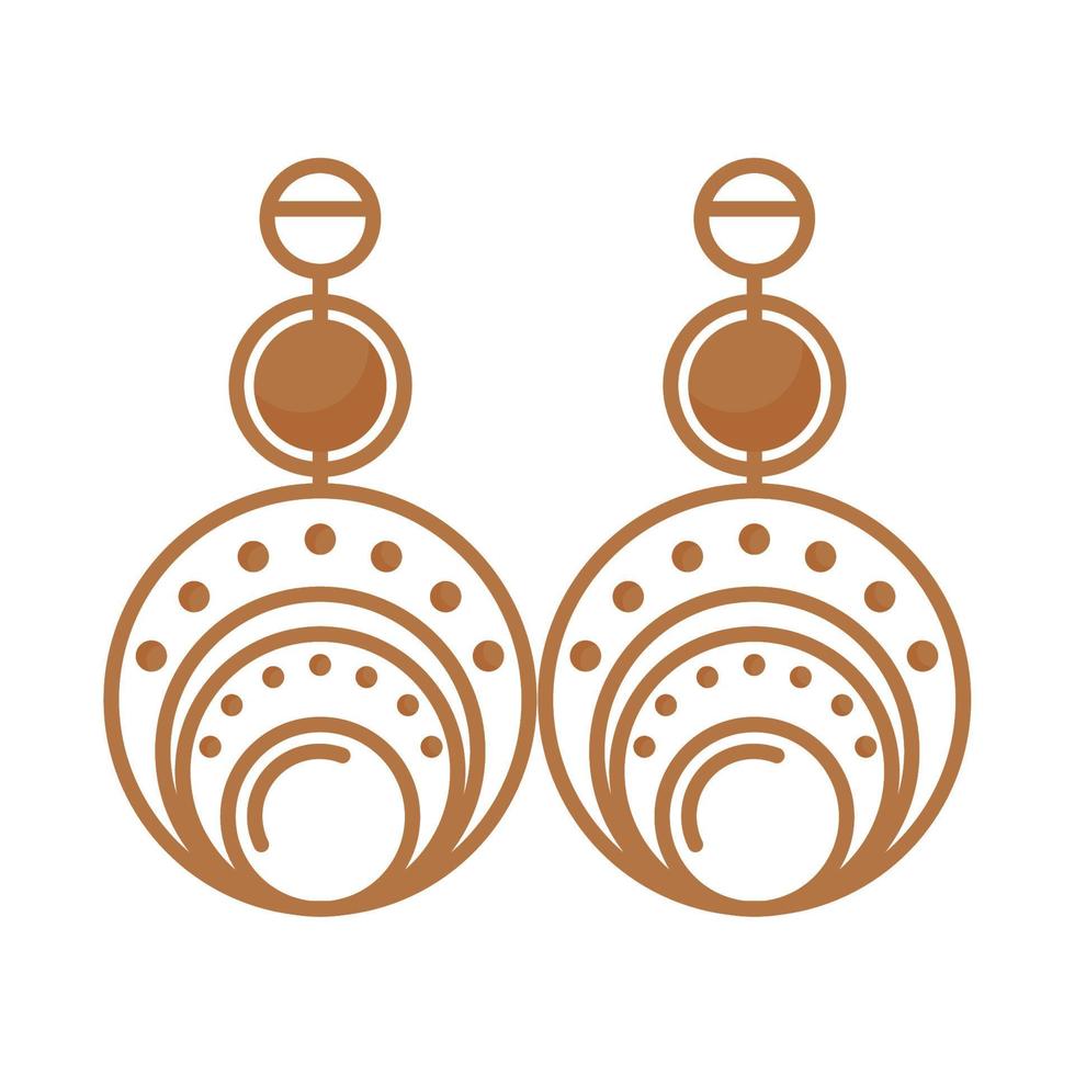 earrings with circles vector