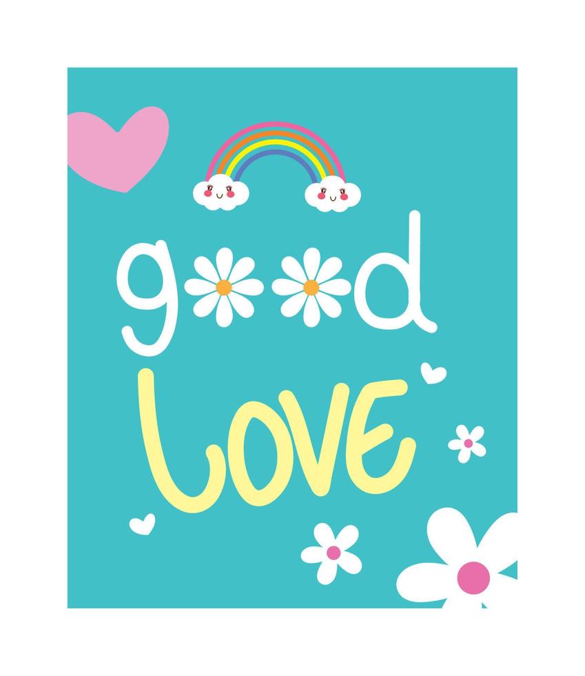 good love lettering vector