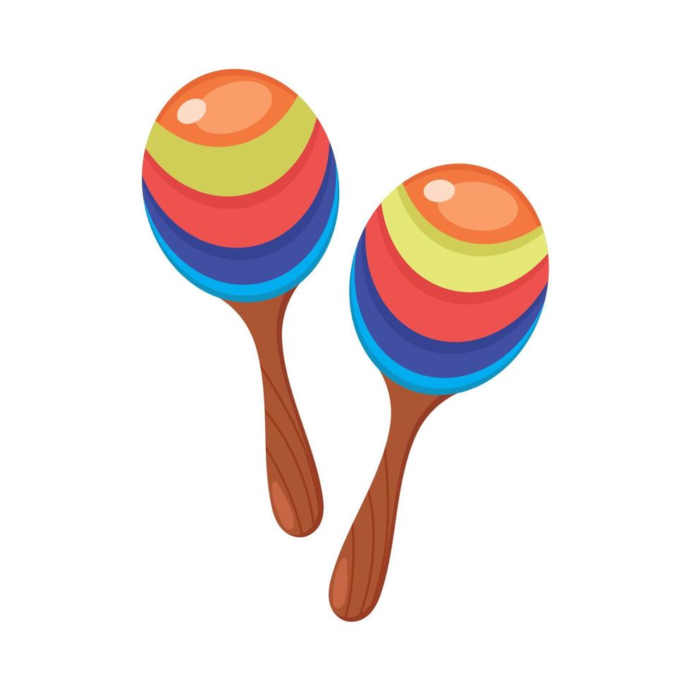 maracas musical instrument vector