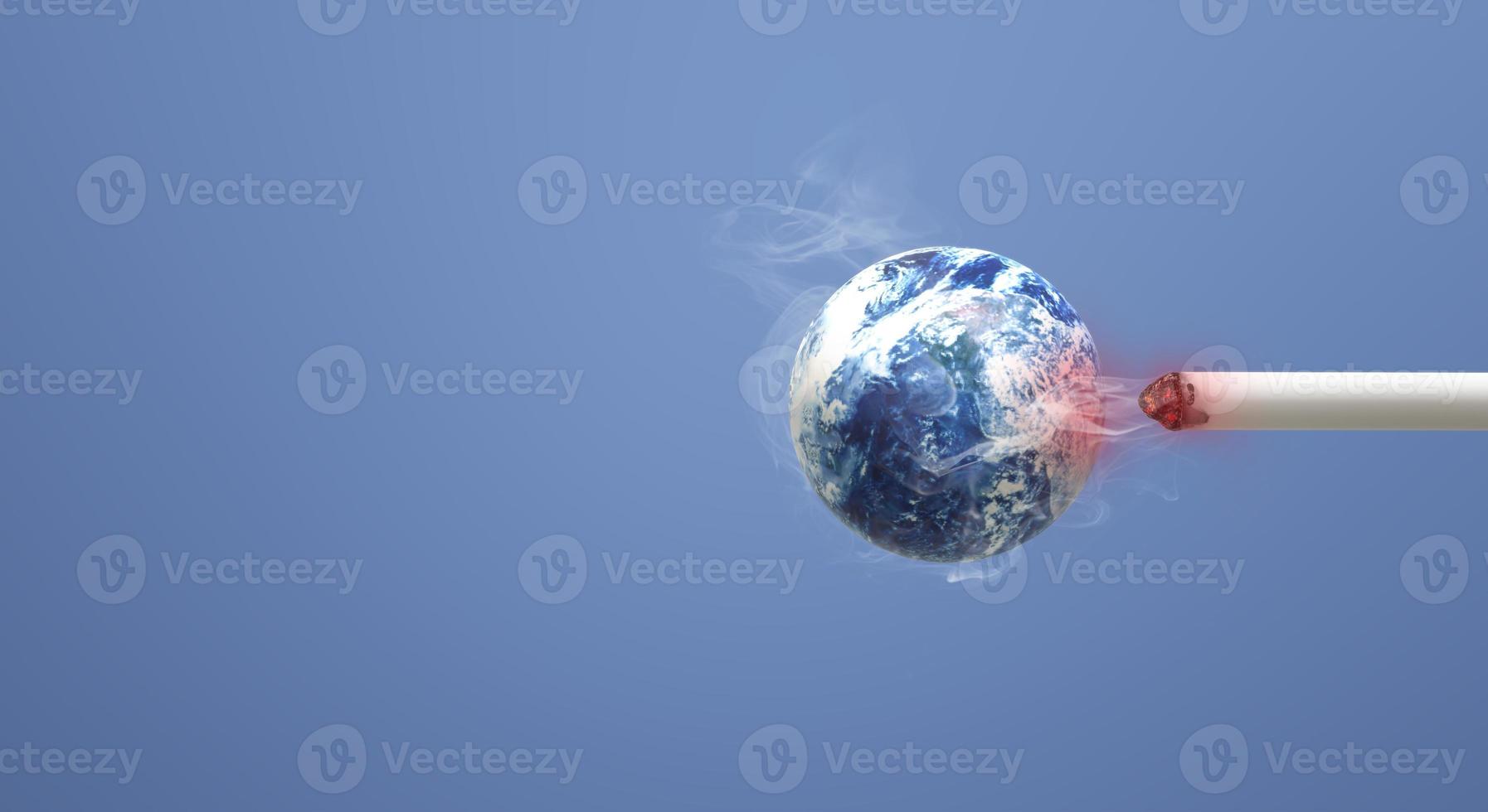 The 3d rendering world no tobacco day  image background. photo