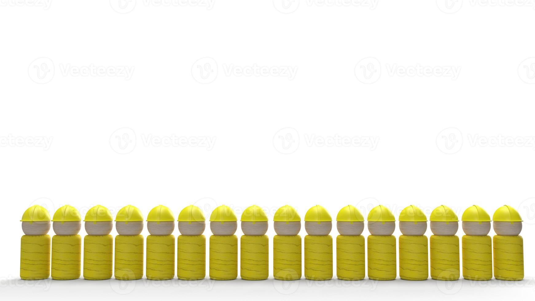 wooden toys on white background  3d rendering for labour day content photo