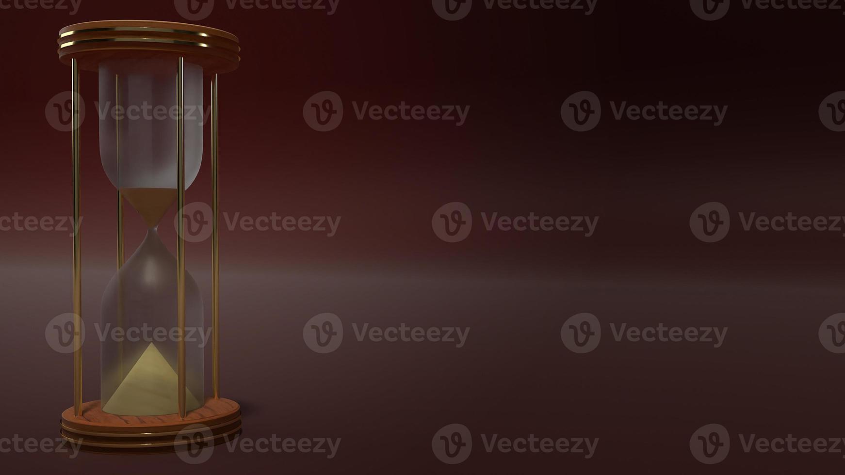 3d rendering Hourglasses for time concept. photo